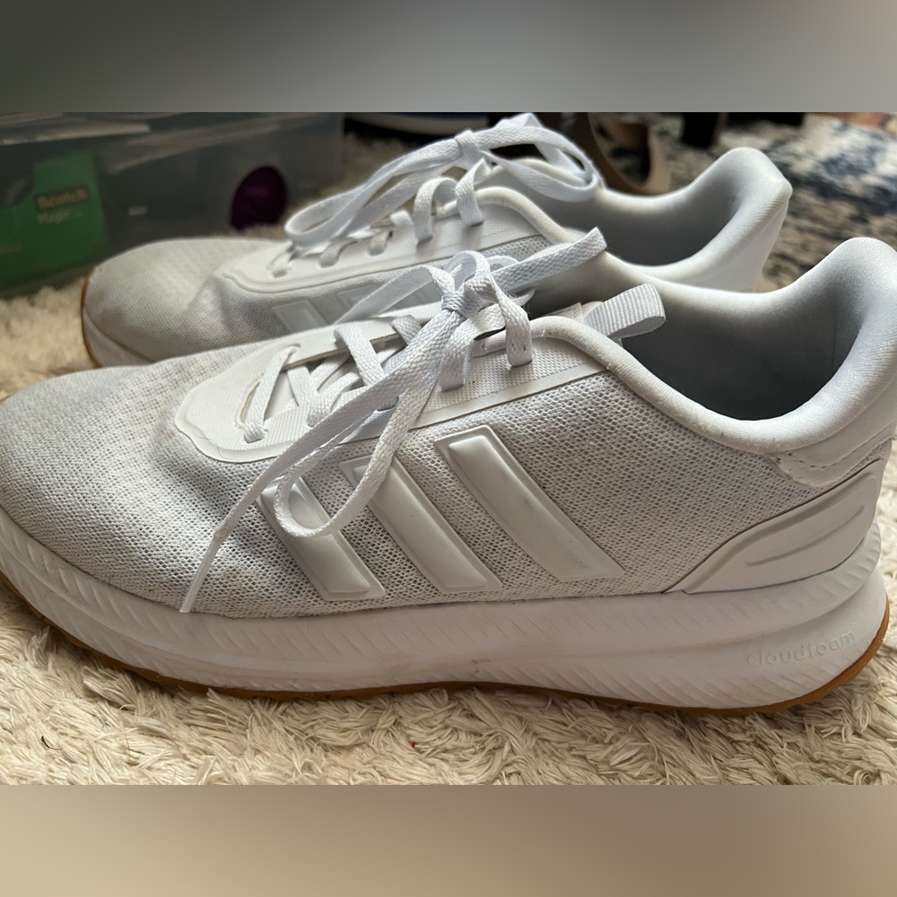 Adidas White Cloudfoam Sneakers, W 9.5